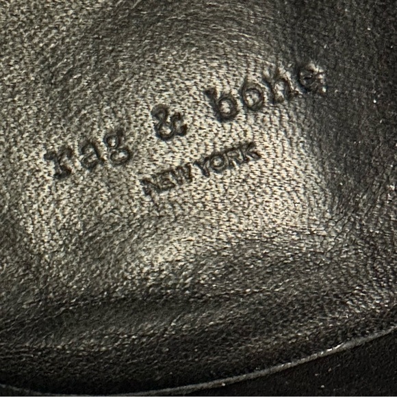 Rag & Bone  Audrey black croco eather desert boot womens 8 - Picture 3 of 15